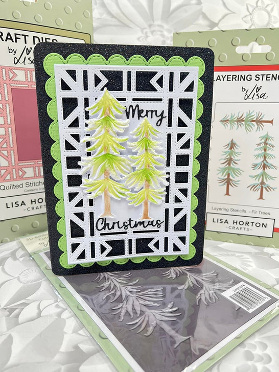 Lisa Horton Crafts Fir Trees 3D Embossing Folder