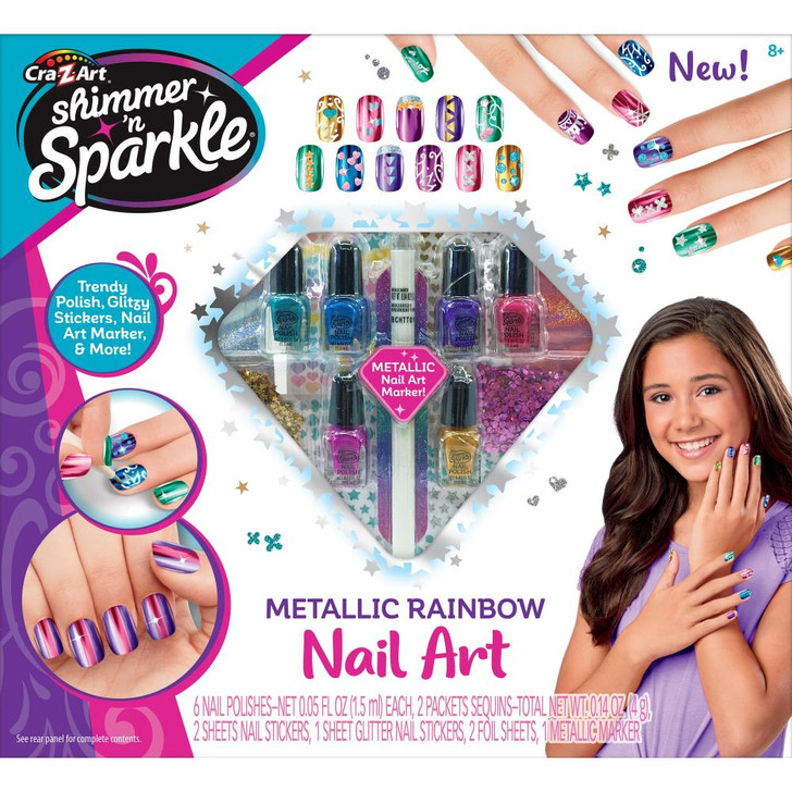 Cra-Z-Art Shimmer 'N Sparkle Metallic Rainbow Nail Art Kit