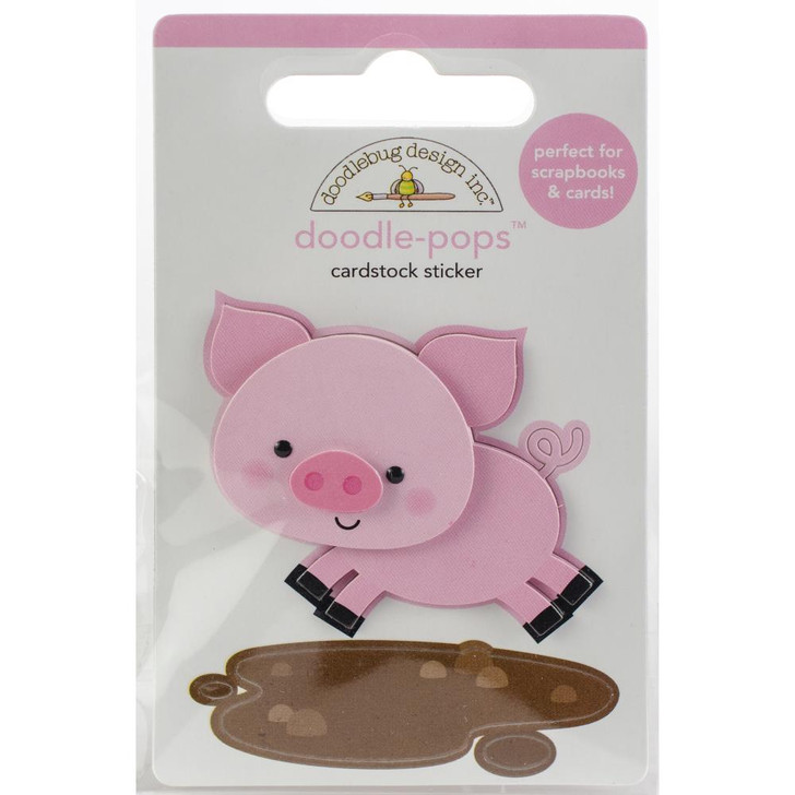 Doodlebug Doodle-Pops 3D Sticker | Piggy