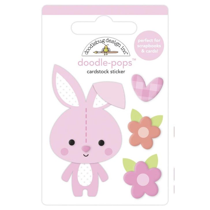 Doodlebug Doodle-Pops 3D Sticker | Snuggle Bunny, Bundle Of Joy