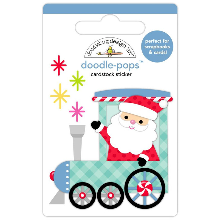 Doodlebug Doodle-Pops 3D Sticker | Santa's On His Way