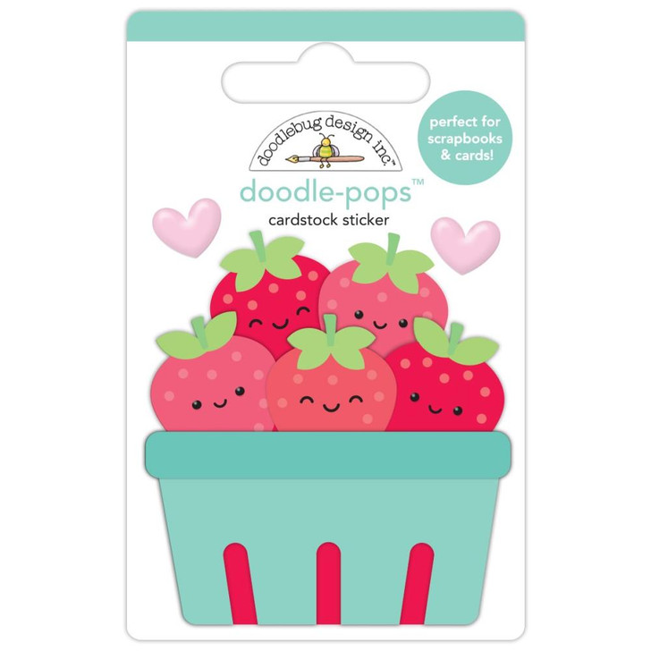 Doodlebug Doodle-Pops 3D Sticker | Berry Basket, Berry Sweet