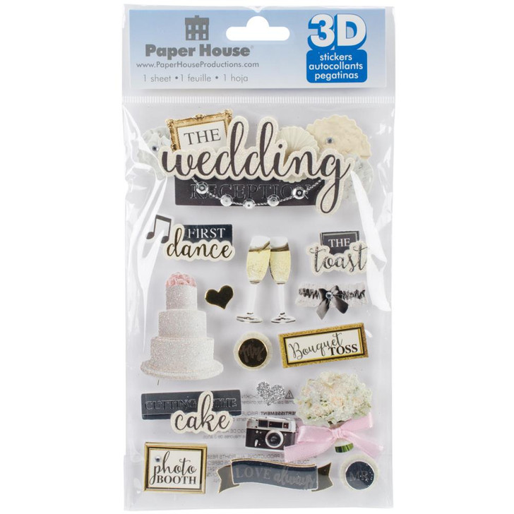 Paper House 3D Stickers | Wedding Reception