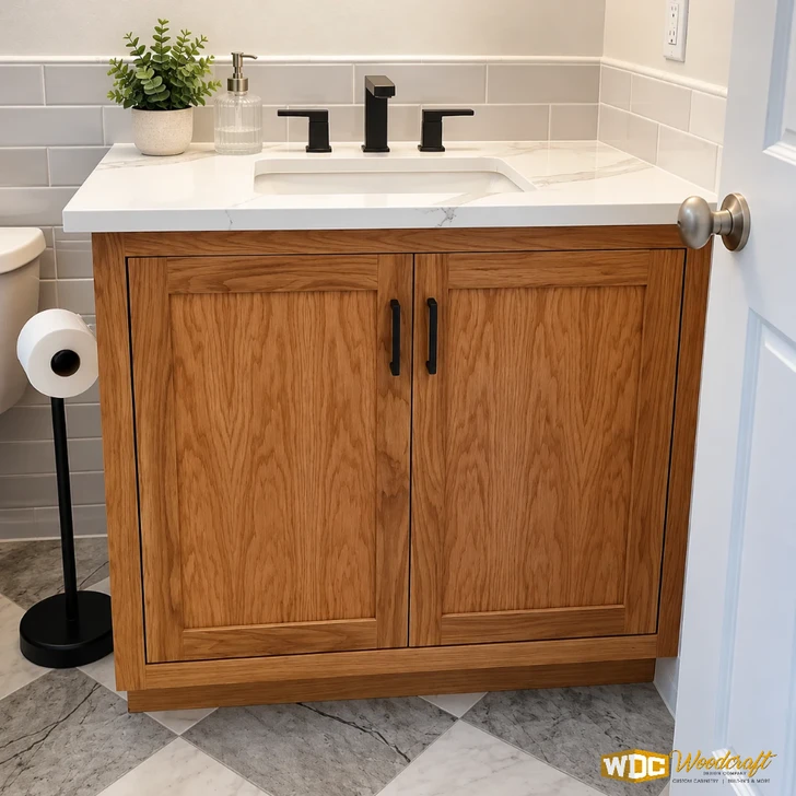Bathroom Vanity - White Oak Guest Bath