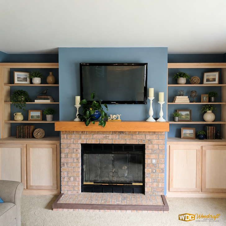 Fireplace Wall Built-Ins & Cabinets