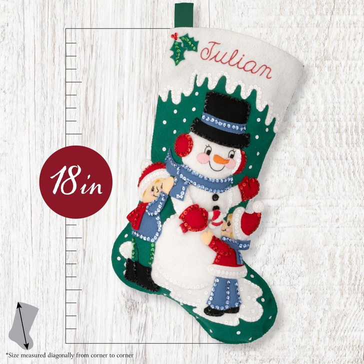 Bucilla Wintertime Buddies Felt Applique Stocking Kit