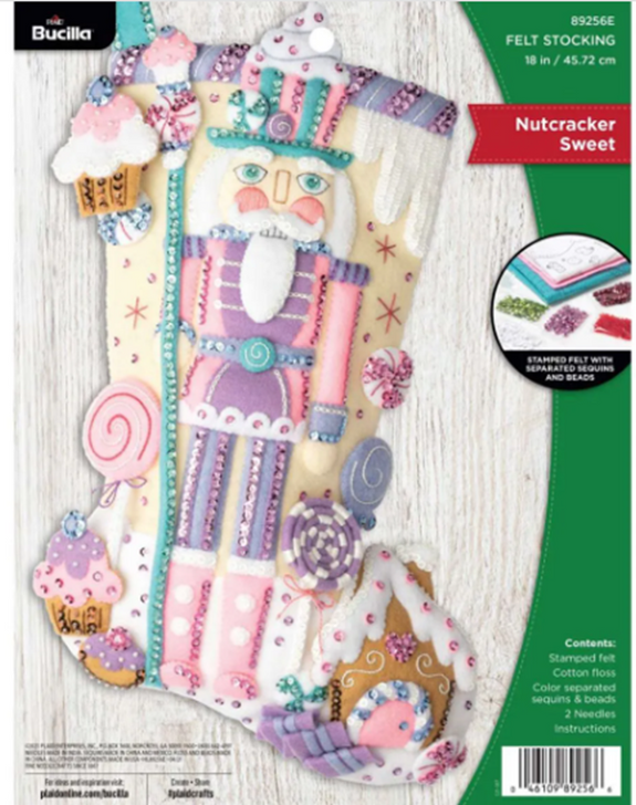 Bucilla Nutcracker Sweet Felt Applique Stocking Kit
