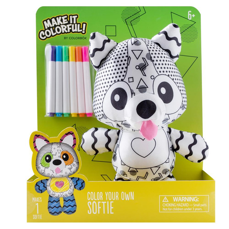 Colorbok Make It Colorful! Color Your Own Softie | Dog