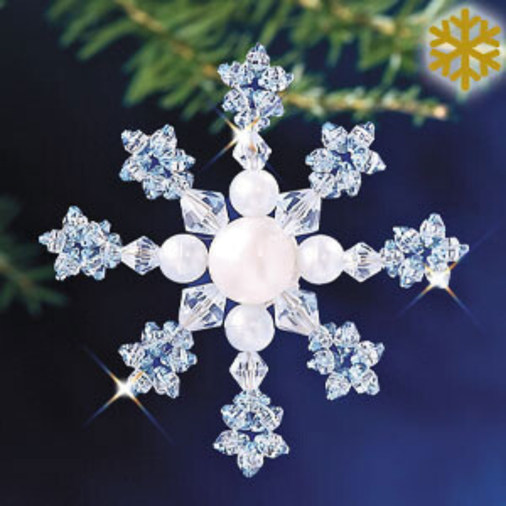 The Beadery Holiday Beaded Ornament Kit | Azure Snowflake