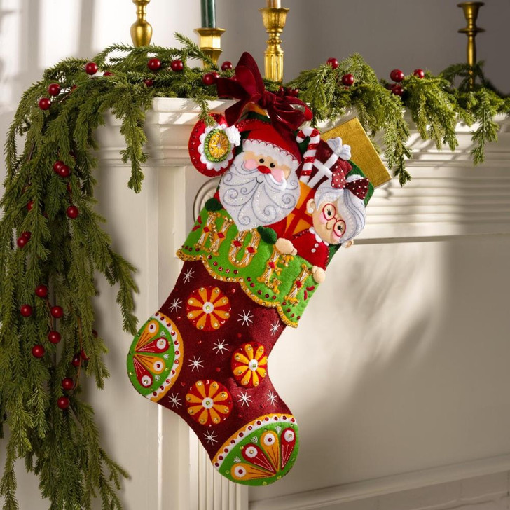 Bucilla Noel Nostalgia Felt Applique Stocking Kit