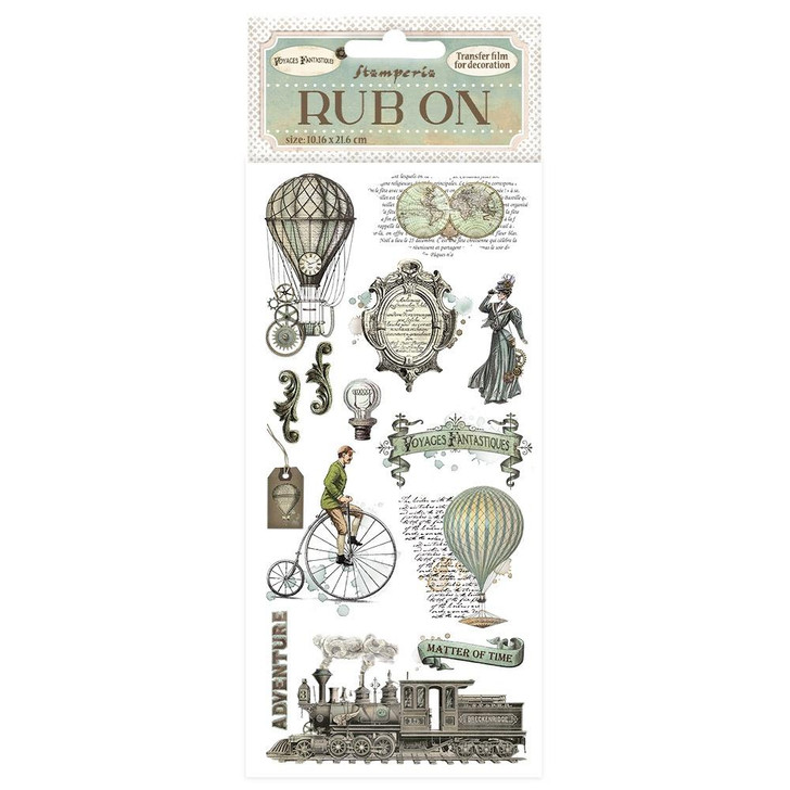 Stamperia Rub-On Sheet | Voyages Fantastiques - Balloons