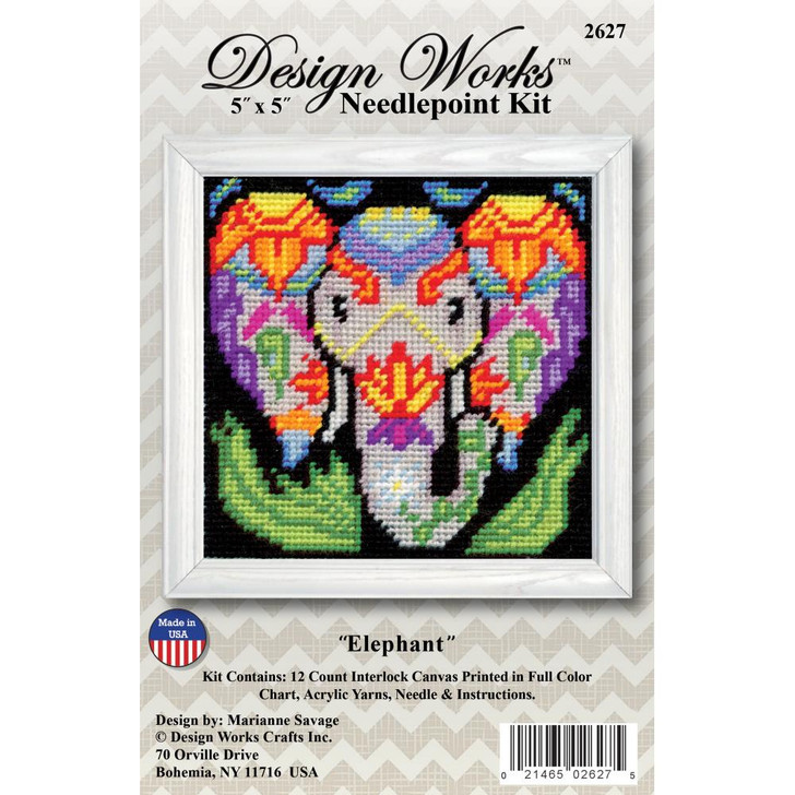 Design Works Needlepoint Kit | Elephant