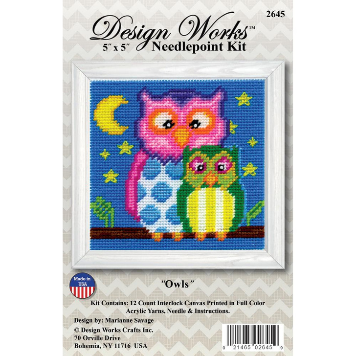 Design Works Needlepoint Kit | Owls
