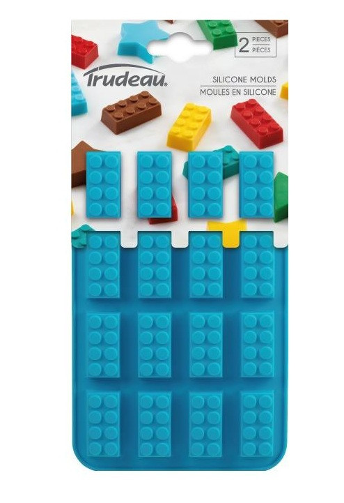Trudeau Silicone Chocolate Mold 2/Pkg | Building Bricks