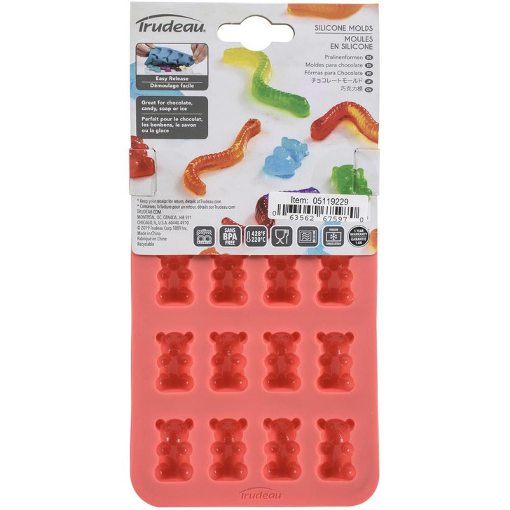 Trudeau Silicone Chocolate Mold 2/Pkg | Gummy Bears