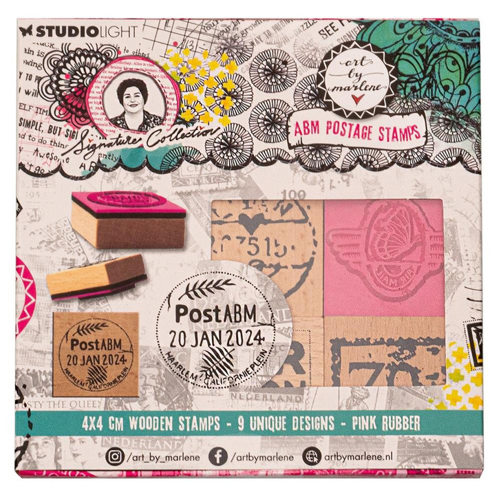 Studio Light Wooden Stamps Set | ABM Postage Stamps