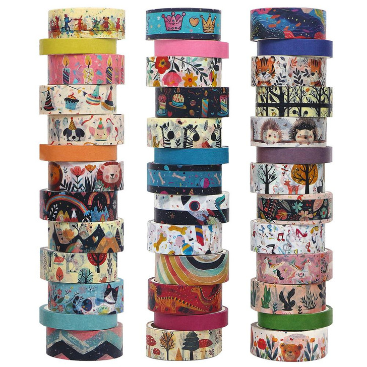 Ieebee Washi Tape Set 39/Rolls | Forest Fiesta
