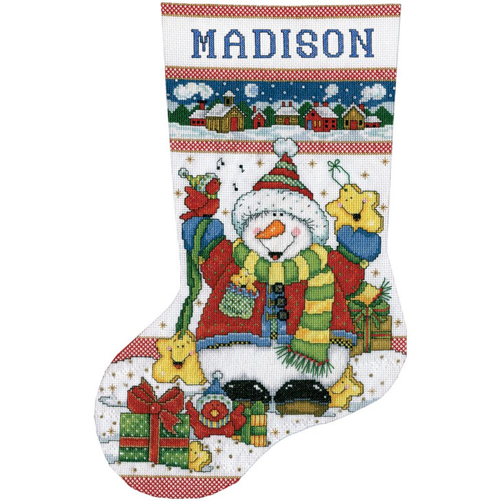 Design Works Snowman Fun Counted Cross Stitch Stocking Kit