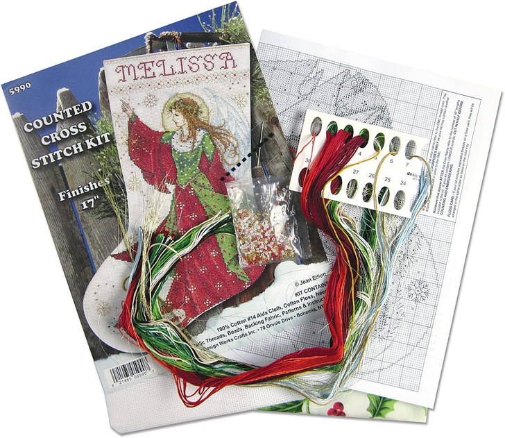 Design Works Angel of Joy Counted Cross Stitch Stocking Kit