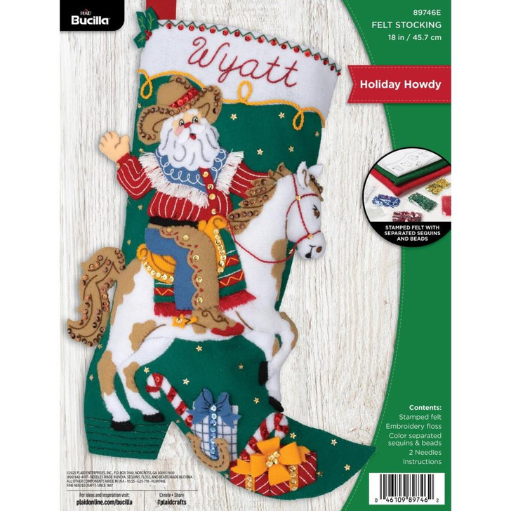 Bucilla Felt Applique Stocking Kit | Holiday Howdy
