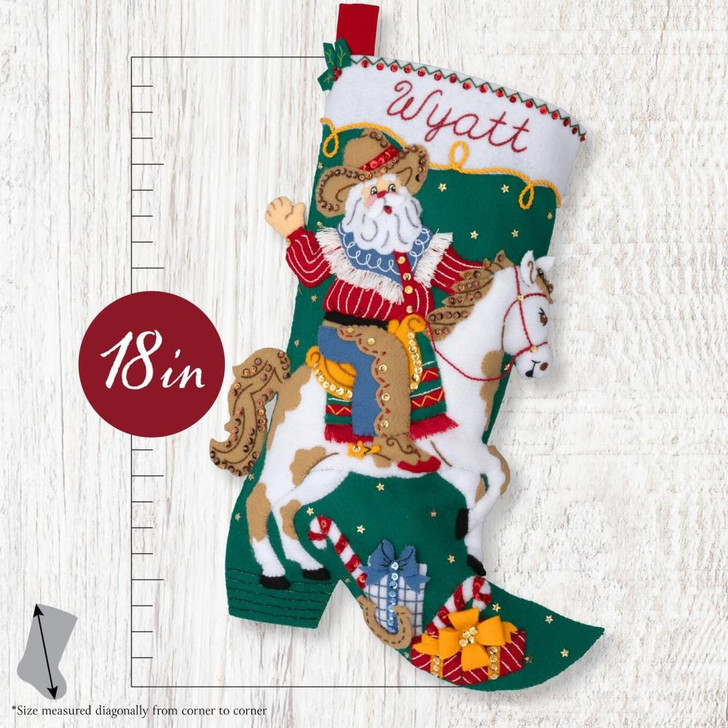 Bucilla Holiday Howdy Felt Applique Stocking Kit