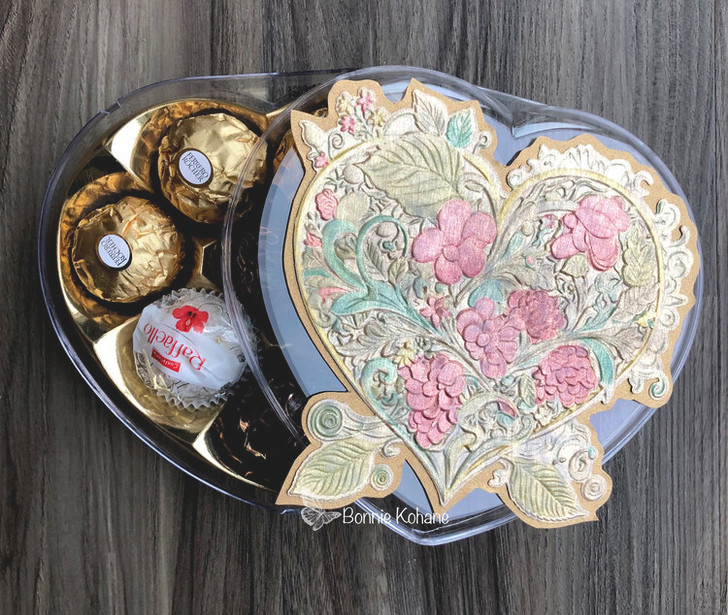 Lisa Horton Crafts Floral Heart 3D Embossing Folder