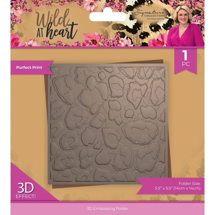 Sara Signature Wild At Heart Embossing Folder | Purfect Print