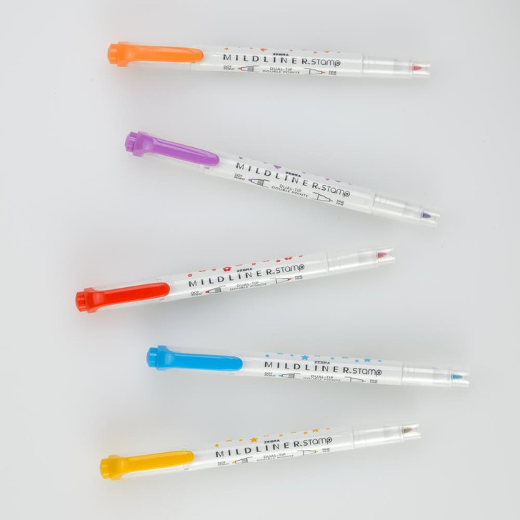 Zebra MILDLINER Dual-Tip Stamp Marker 6/Pkg