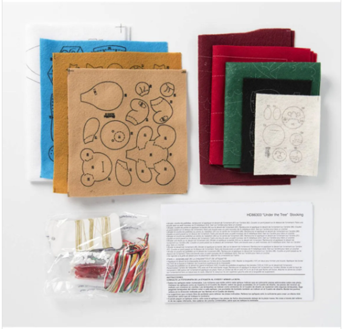 Bucilla Under The Tree Felt Applique Stocking Kit