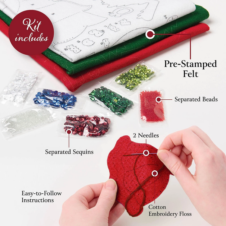 Bucilla Felt Applique Stocking Kit | Rooftop Santa