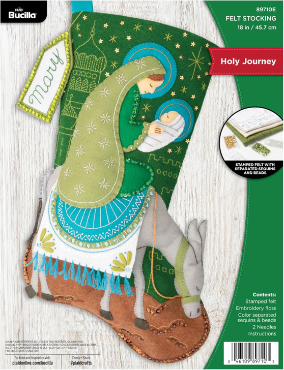 Bucilla Holy Journey Felt Applique Stocking Kit