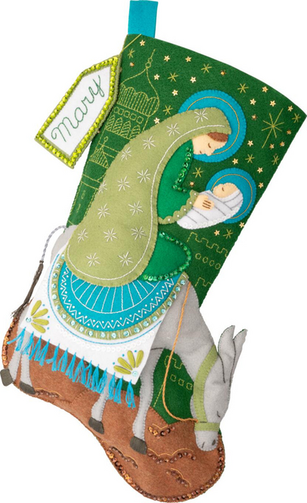 Bucilla Felt Applique Stocking Kit | Holy Journey