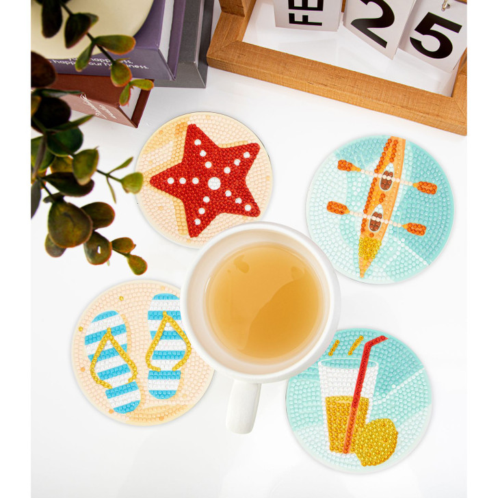 Diamond Dotz Diamond Facet Coasters Art Kit | Vacation
