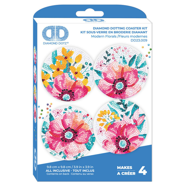 Diamond Dotz Modern Florals Diamond Facet Coasters Art Kit