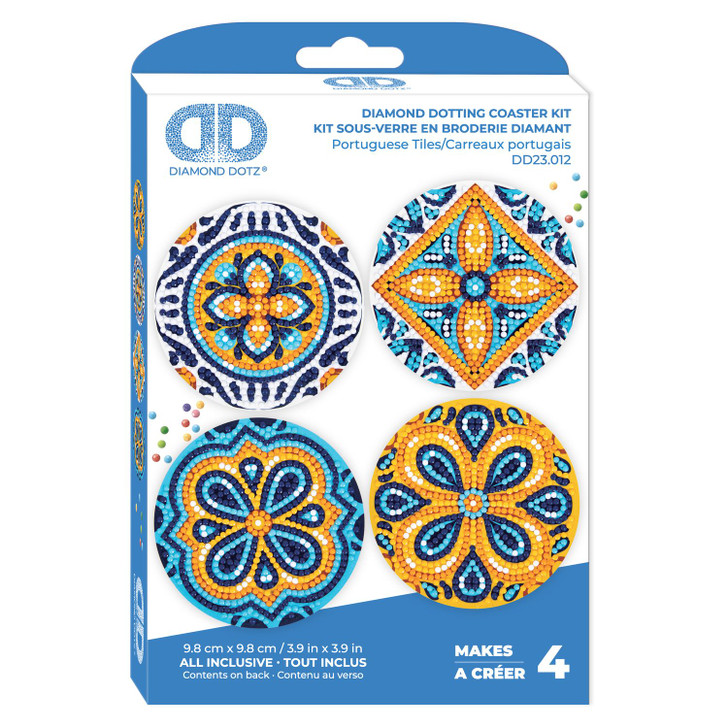 Diamond Dotz Portuguese Tiles Diamond Facet Coasters Art Kit