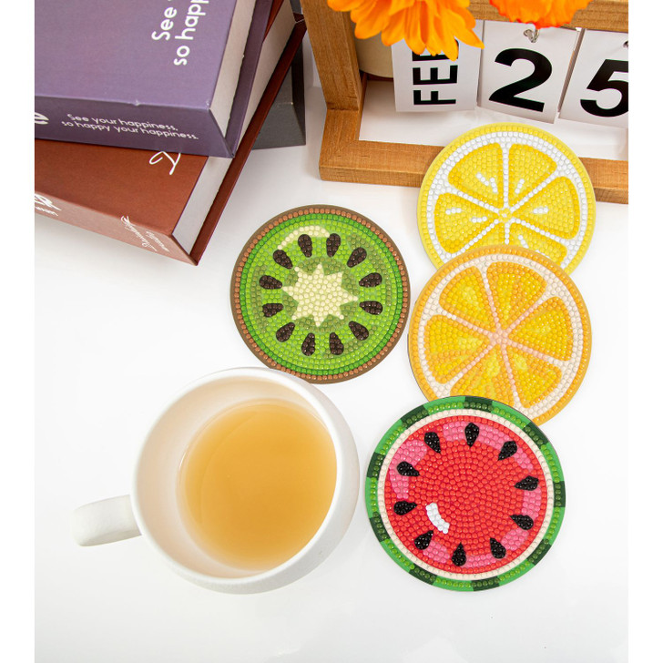 Diamond Dotz Tutti Frutti Diamond Facet Coasters Art Kit