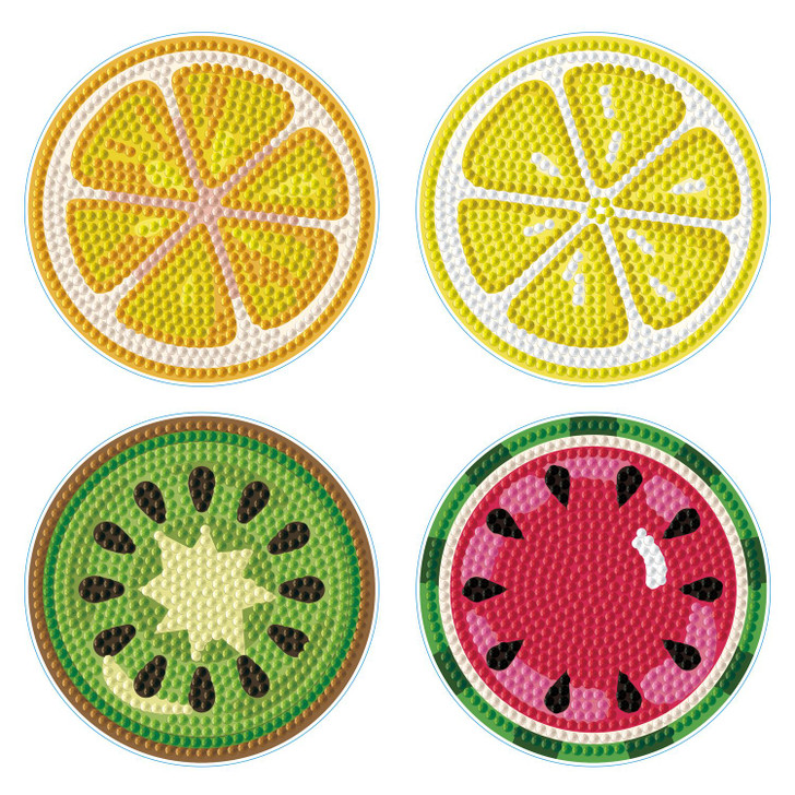 Diamond Dotz Tutti Frutti Diamond Facet Coasters Art Kit