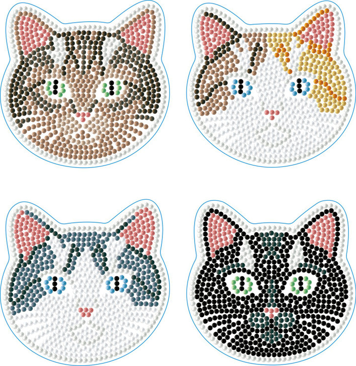 Diamond Dotz Diamond Facet Coasters Art Kit | Cats