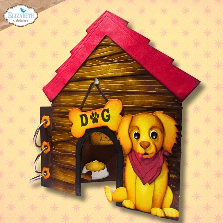 Elizabeth Craft Dog House Build A Book Metal Die Set