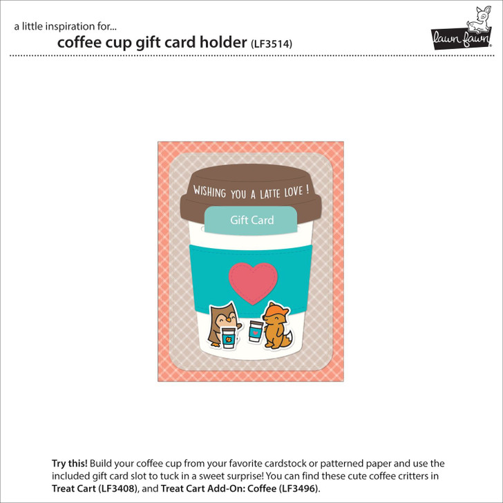 Lawn Cuts Custom Craft Die | Coffee Cup Gift Card Holder