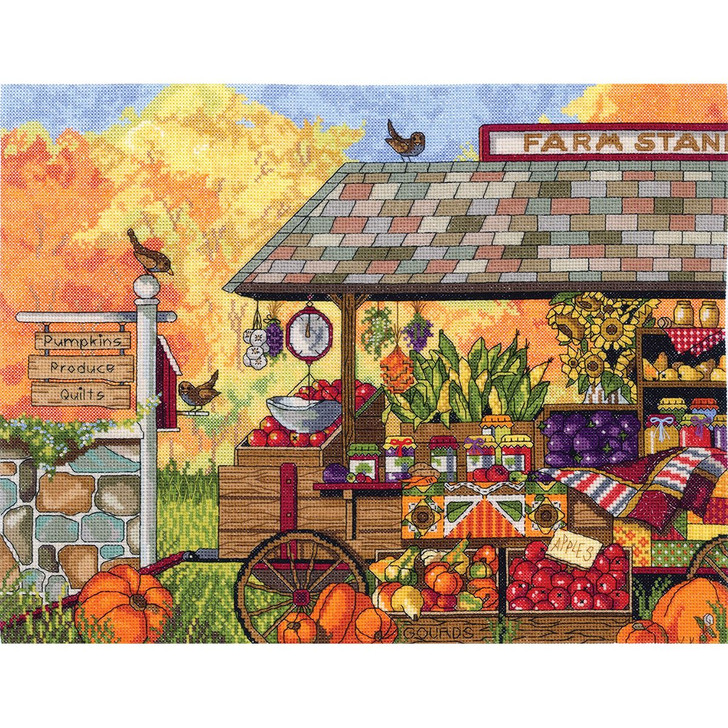 Janlynn Counted Cross Stitch Kit | Buck's County Farm Stand
