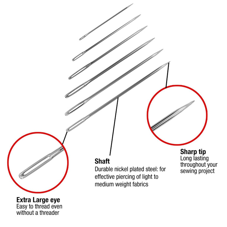 SINGER Large Eye Hand Needles 50/Pkg