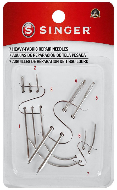 SINGER Heavy-Duty Fabric Repair Needles 7/Pkg