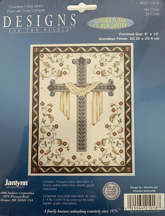 Janlynn His Cross Counted Cross Stitch Kit