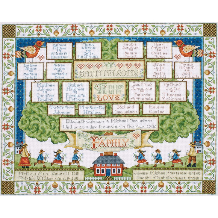 Design Works Counted Cross Stitch Kit | Family Tree