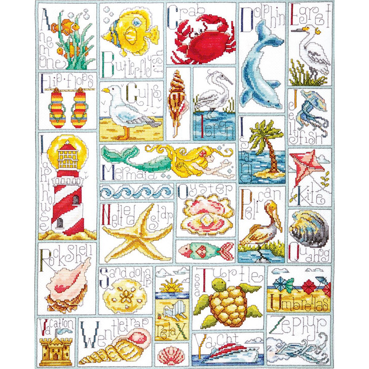 Design Works Ocean ABC Counted Cross Stitch Kit