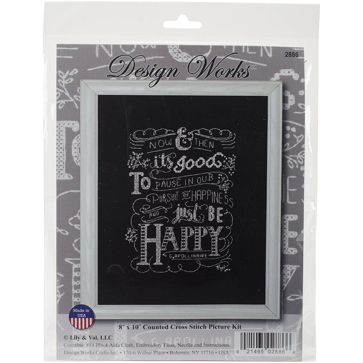 Design Works Just Be Happy Counted Cross Stitch Kit
