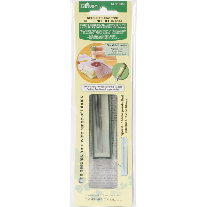 Clover Felting Needle Tool Refill Fine Weight 5/Pkg