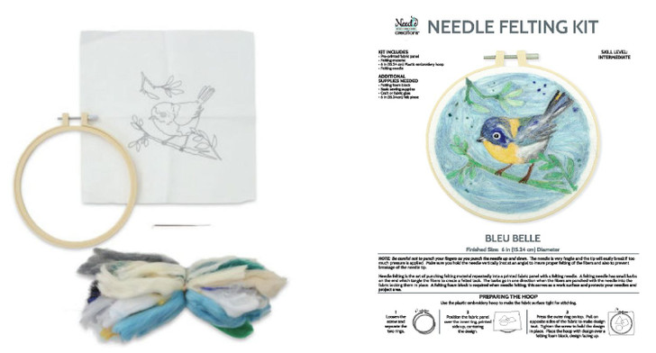 Fabric Editions Needle Felting Kit | Bleu Belle Bird