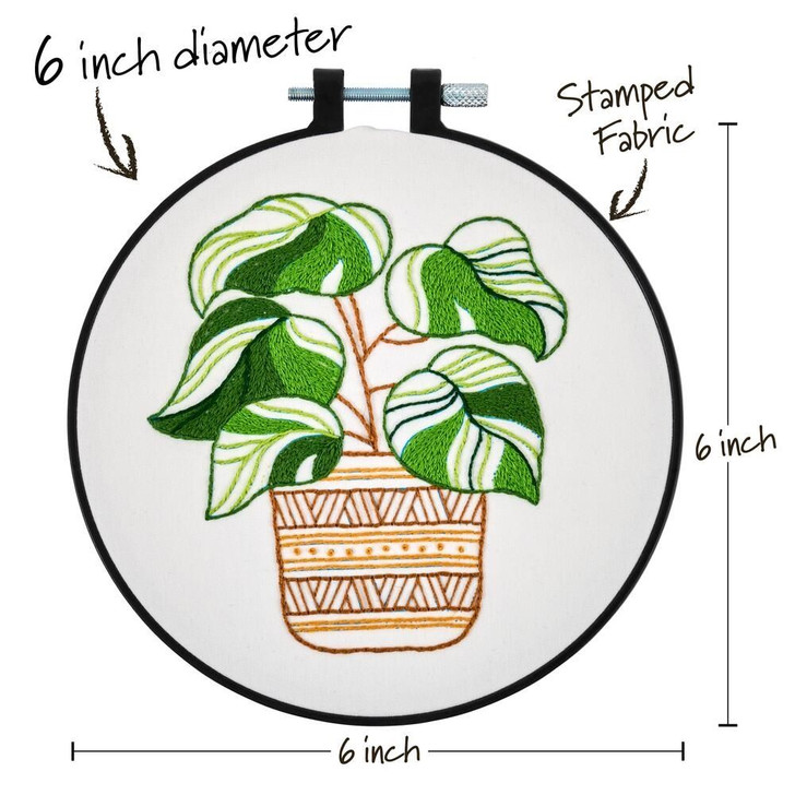 Bucilla Potted Beauty Stamped Embroidery Kit